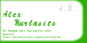 alex murlasits business card